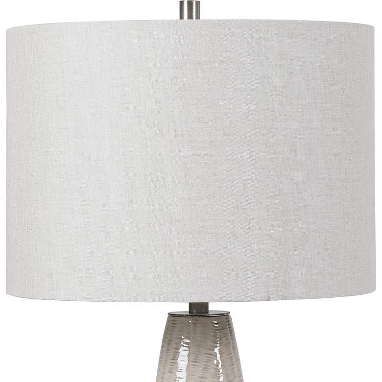 Delgado Distressed Light Gray Ceramic Table Lamp