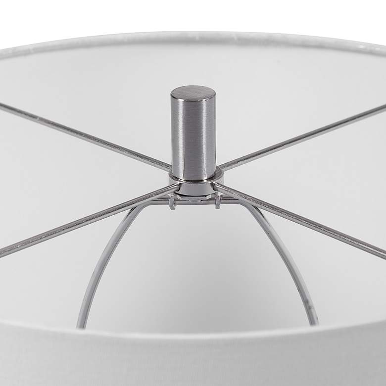 Transpose Satin Black Ceramic Accent Table Lamp