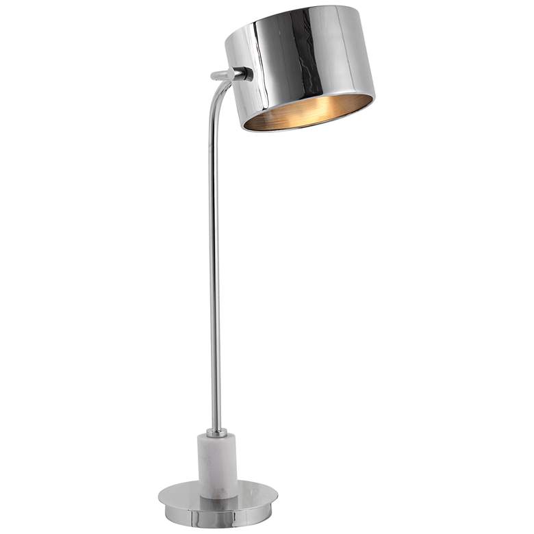 Uttermost Mendel Polished Nickel Metal Desk Lamp