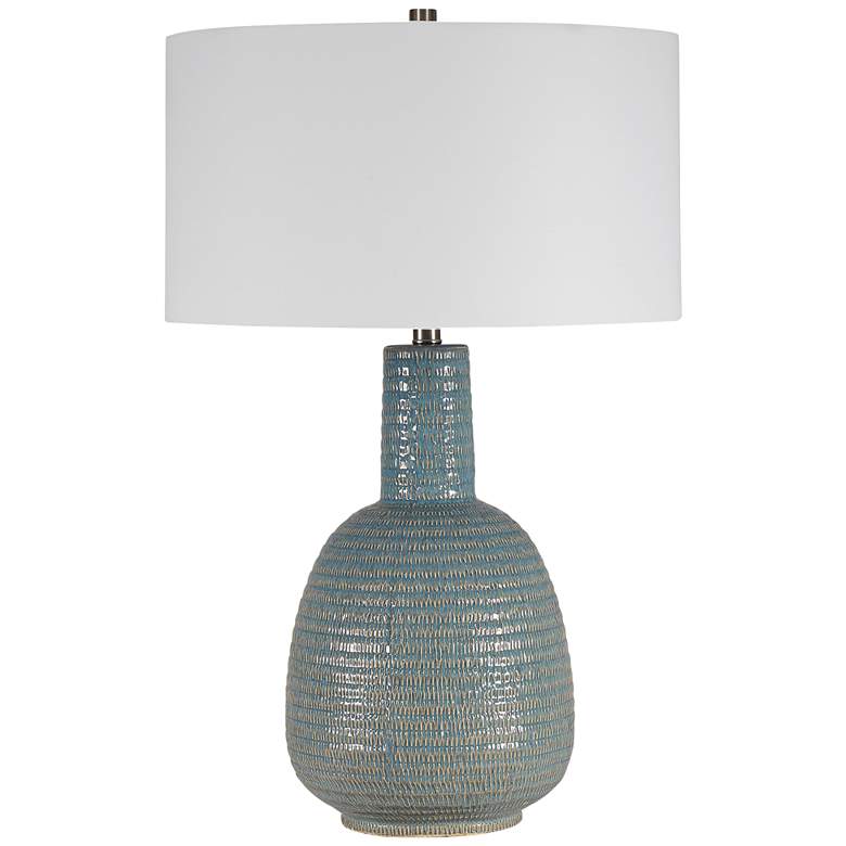 Delta Distressed Light Aqua Glaze Table Lamp