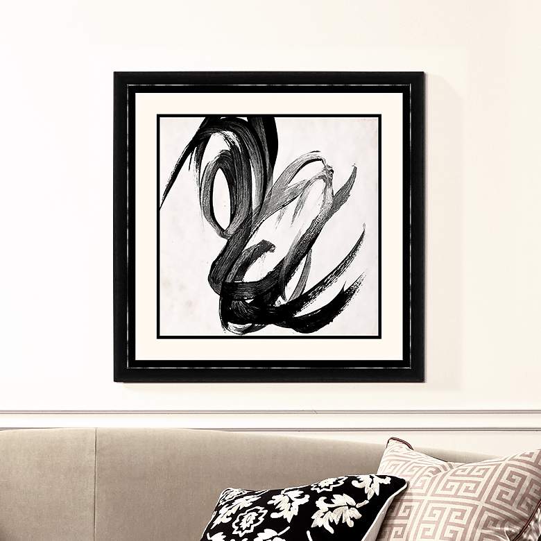 Paint It Black II 25 1/2" Square Framed Wall Art