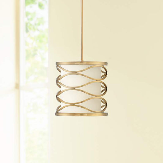 Austen 8" Wide Plated Gold Mini Pendant Light