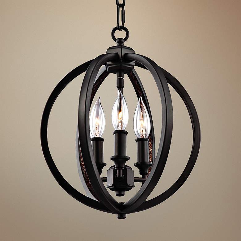 Feiss Corrine 11 1/4" Wide Oiled Orb Mini Pendant