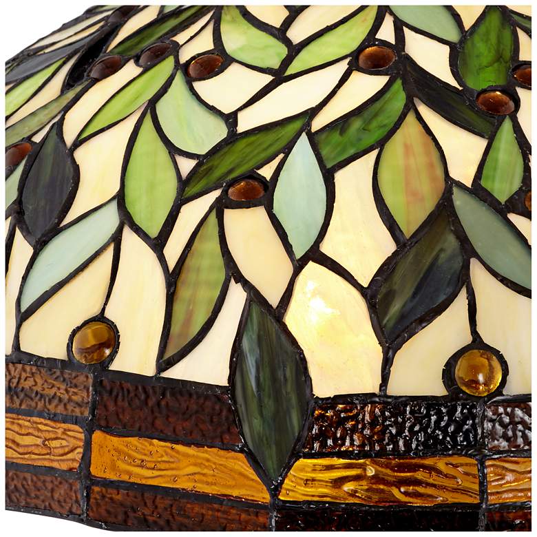 Leaf and Vine II Pull-Chain Tiffany-Style Floor Lamp