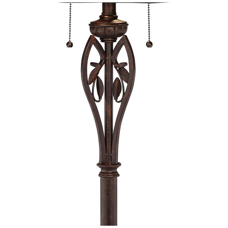 Leaf and Vine II Pull-Chain Tiffany-Style Floor Lamp