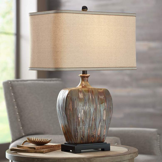 Copper Drip Finish Modern Ceramic Table Lamp