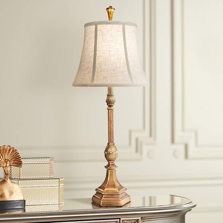 Royal Keiki Polished Honey Brass Buffet Table Lamp