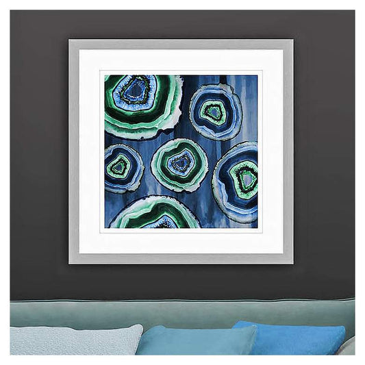 Geodes II 24" Square Framed Giclee Wall Art