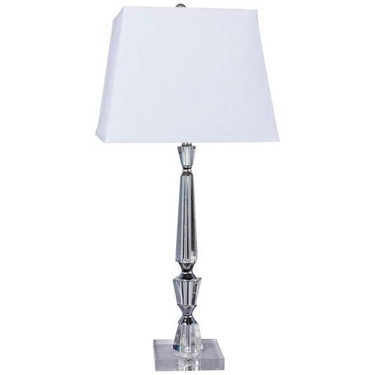 Turrelle Crystal and Chrome Table Lamp