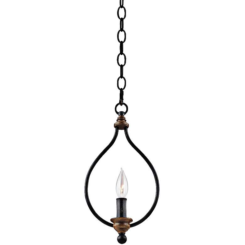 Feiss Hartsville 7 3/4"W Dark Zinc 1-Light Mini Pendant