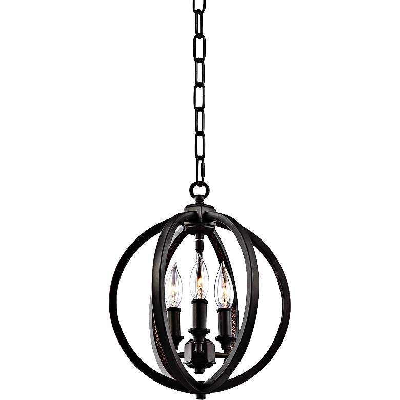 Feiss Corrine 11 1/4" Wide Oiled Orb Mini Pendant