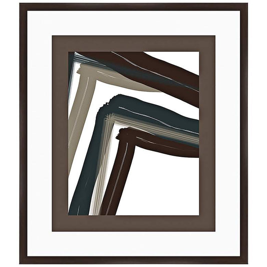 Chevron Zoom II 32" High Framed Abstract Wall Art