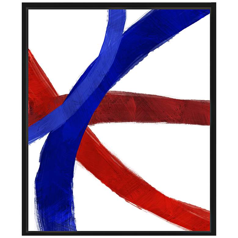 Colorful Lines I 25 3/4" High Framed Canvas Wall Art