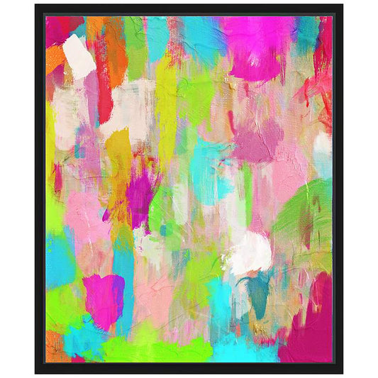 Hot Pink Mess II 25 3/4" High Framed Canvas Wall Art