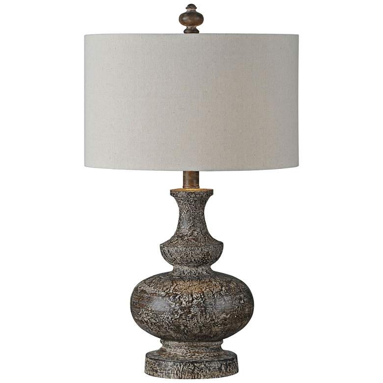 Linden Reclaimed Wood Urn Table Lamp