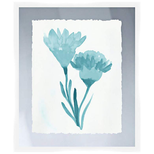 Blue Bouquet II 26" High Framed Wall Art