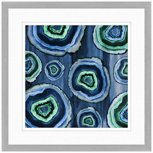 Geodes I 24" Square Framed Giclee Wall Art