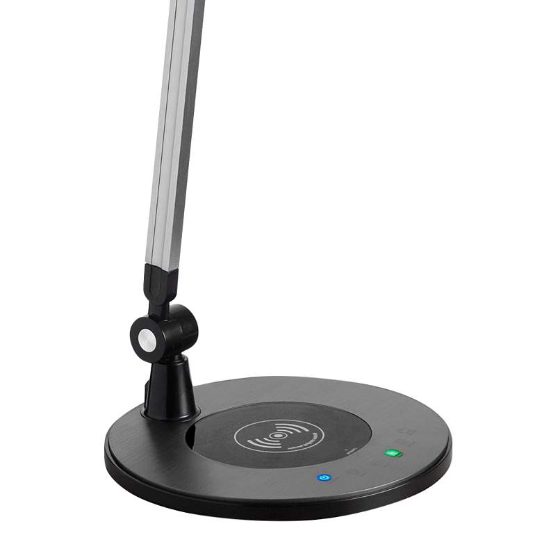 Delta Black LED Desk Lamp with Wireless Charger