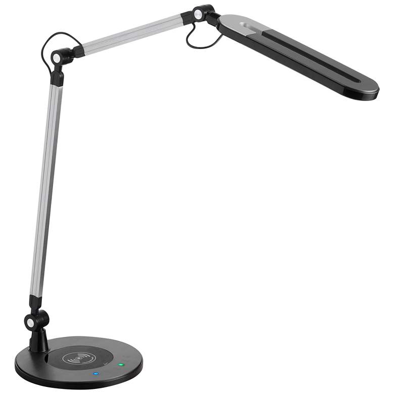 Delta Black LED Desk Lamp with Wireless Charger