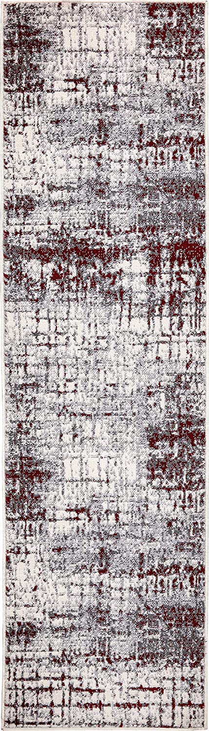 Rugshop Distressed Abstract Modern Area Rug