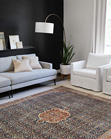 Loloi II Layla Collection LAY-02 Spice / Marine, Traditional 3'-6" x 5'-6" Accent Rug