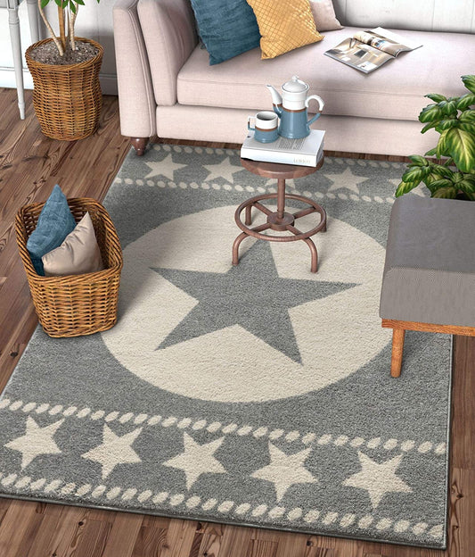 Caspian Lone Star Grey Texas Area Rug