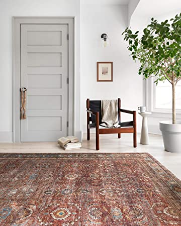 Loloi II Layla Collection LAY-02 Spice / Marine, Traditional 3'-6" x 5'-6" Accent Rug