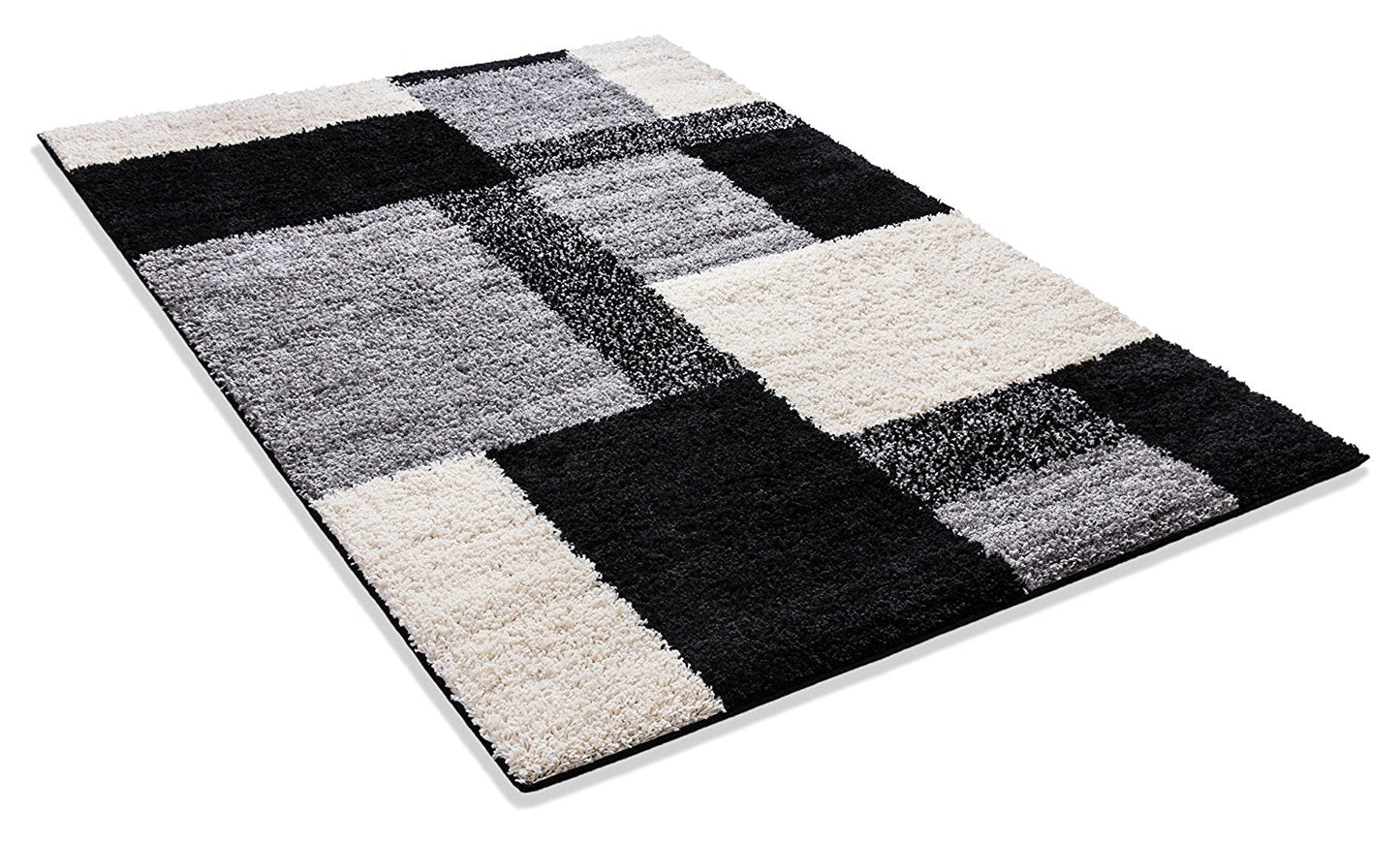 Modern Geometric Pattern Shag Area Rug