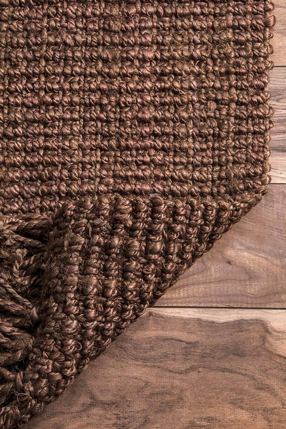 Chunky Loop Chocolate Jute Rug - Multiple sizes available