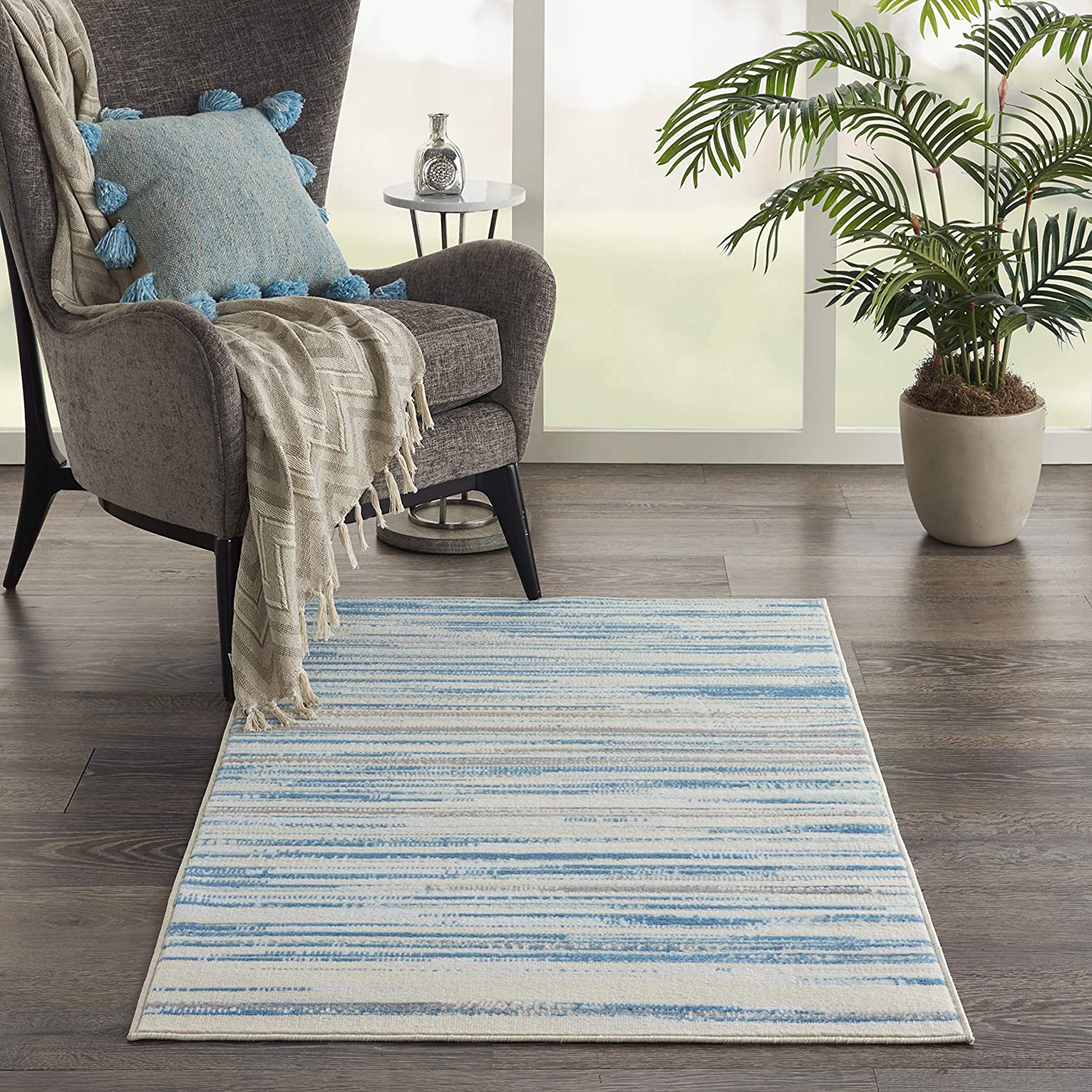 Modern Coastal Blue Area Rug – Joanna Home Decor