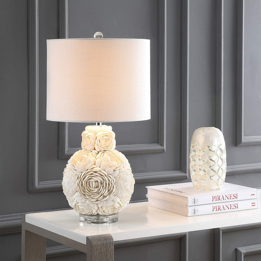 Seashell Rosette 24" LED Lamp Cream