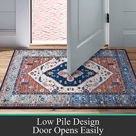 Pauwer Boho Kitchen Rug Sets 3 Piece with Runner Farmhouse Kitchen Rug Runner Non Skid Washable Cushioned Kitchen Area Rug Floor Mat Waterproof Long Hallway Laundry Room Runner Rug