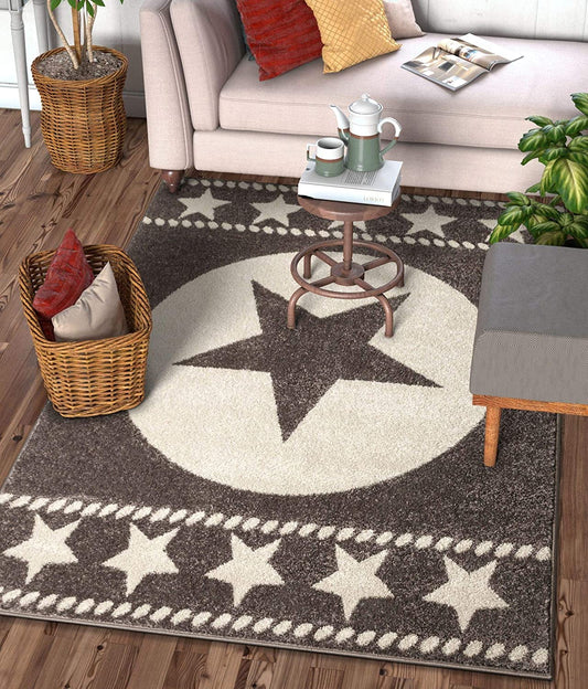 Caspian Lone Star Brown Texas Area Rug