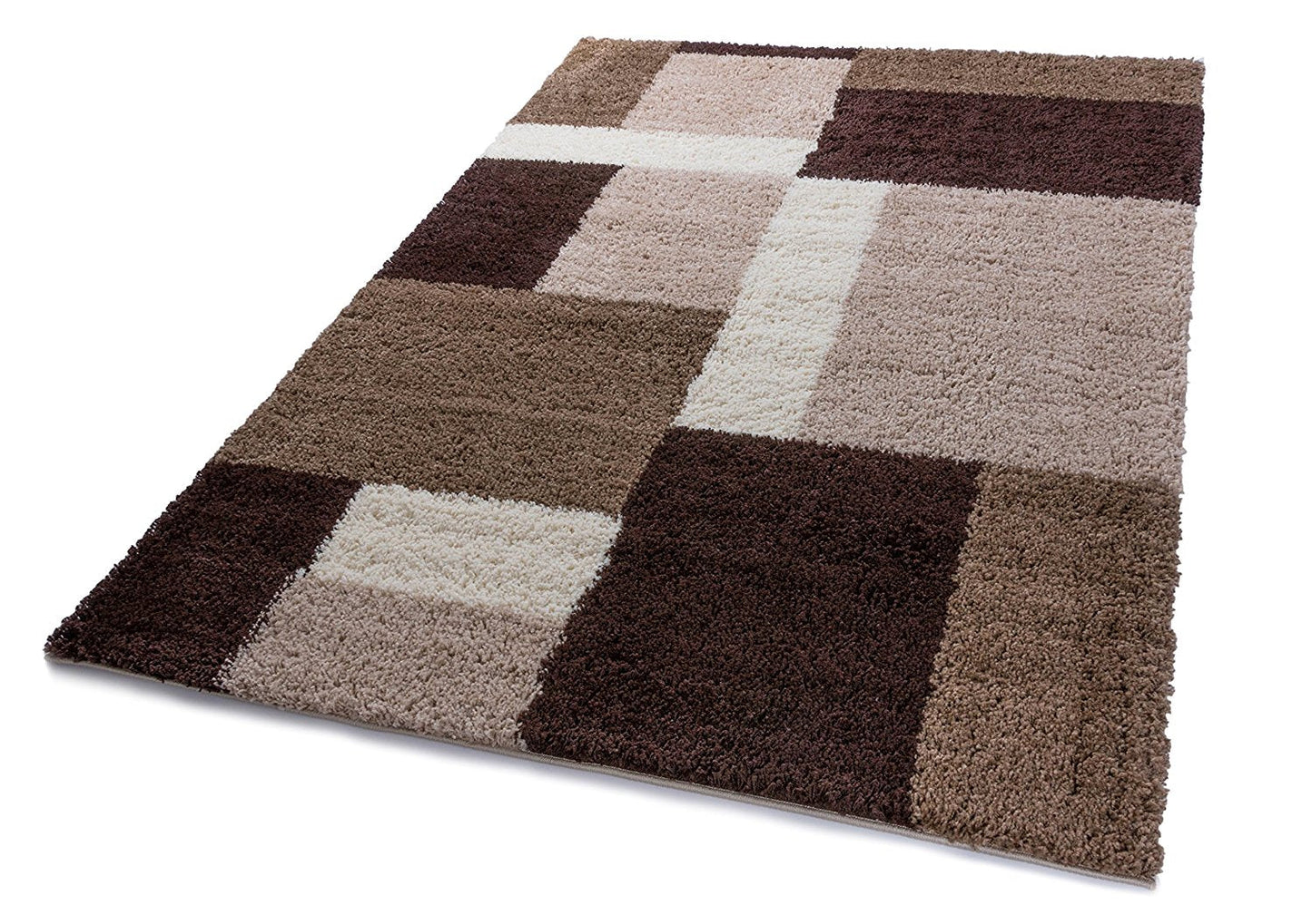 Modern Geometric Pattern Shag Area Rug