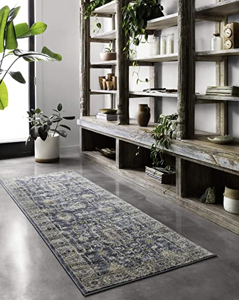 Loloi II Teagan Collection TEA-03 Denim / Pebble, Traditional 11'-6" x 15' Area Rug