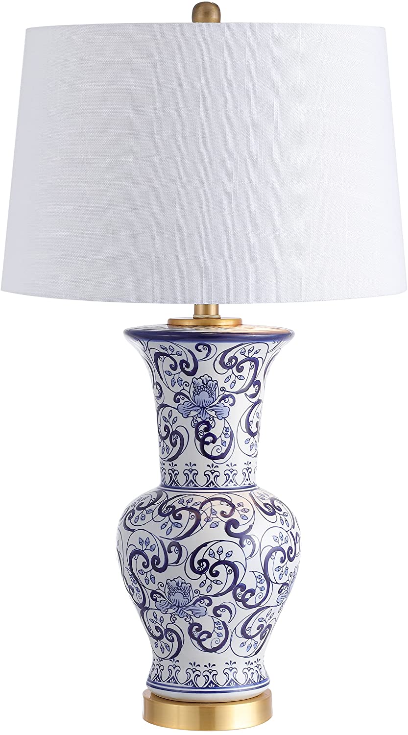 Leo 28.5" Chinoiserie LED Table Lamp Blue/White