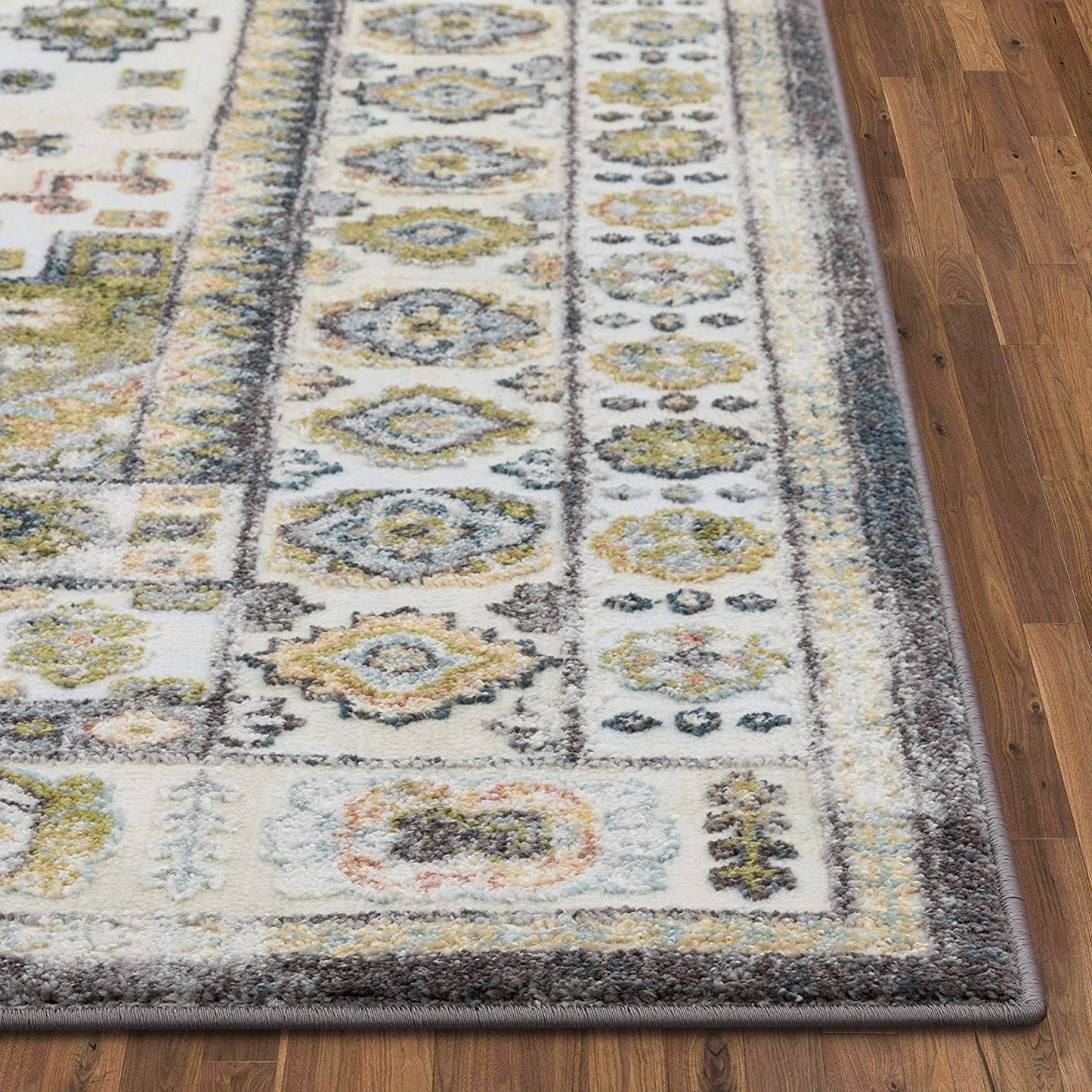 Aryn Green Tribal Medallion Pattern Area Rug