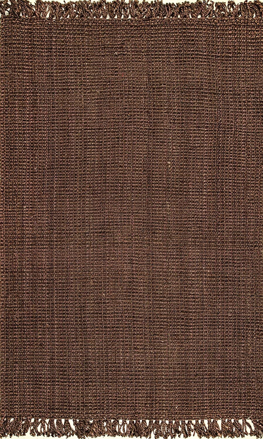 Chunky Loop Chocolate Jute Rug - Multiple sizes available