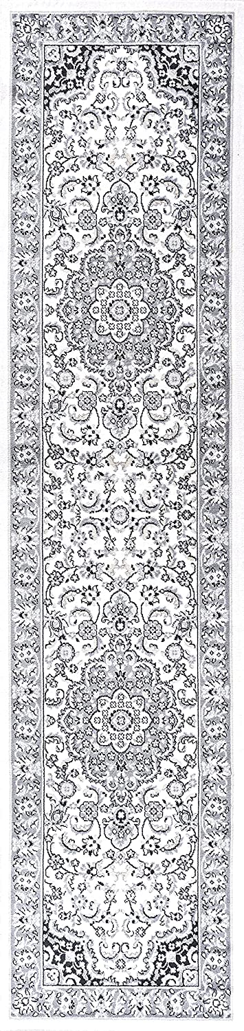 Palmette Modern Persian Floral Soft Area Rug  Blue/Navy