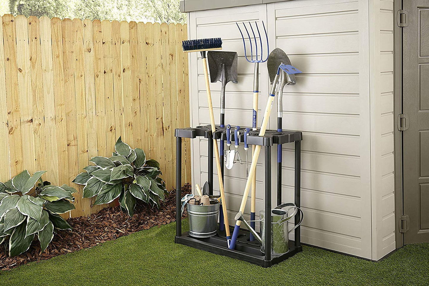 Compact Indoor Outdoor Tool Storage Rack - Holds 40 Tools