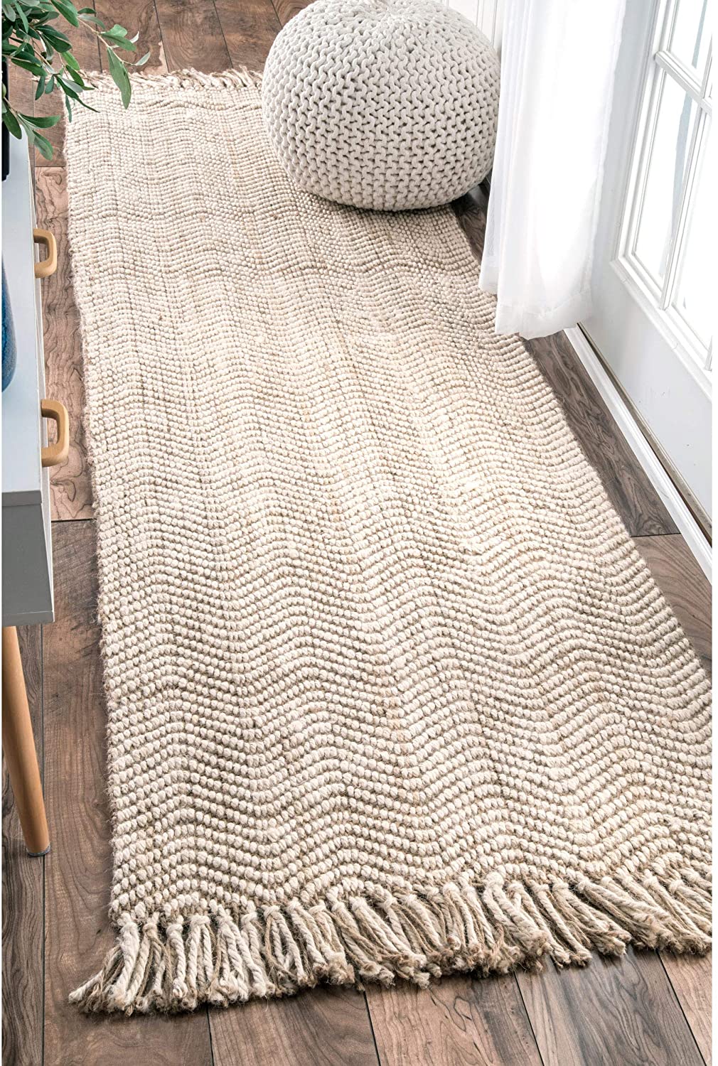 Natural Wavy Chevron Jute Area Rug – Joanna Home Decor