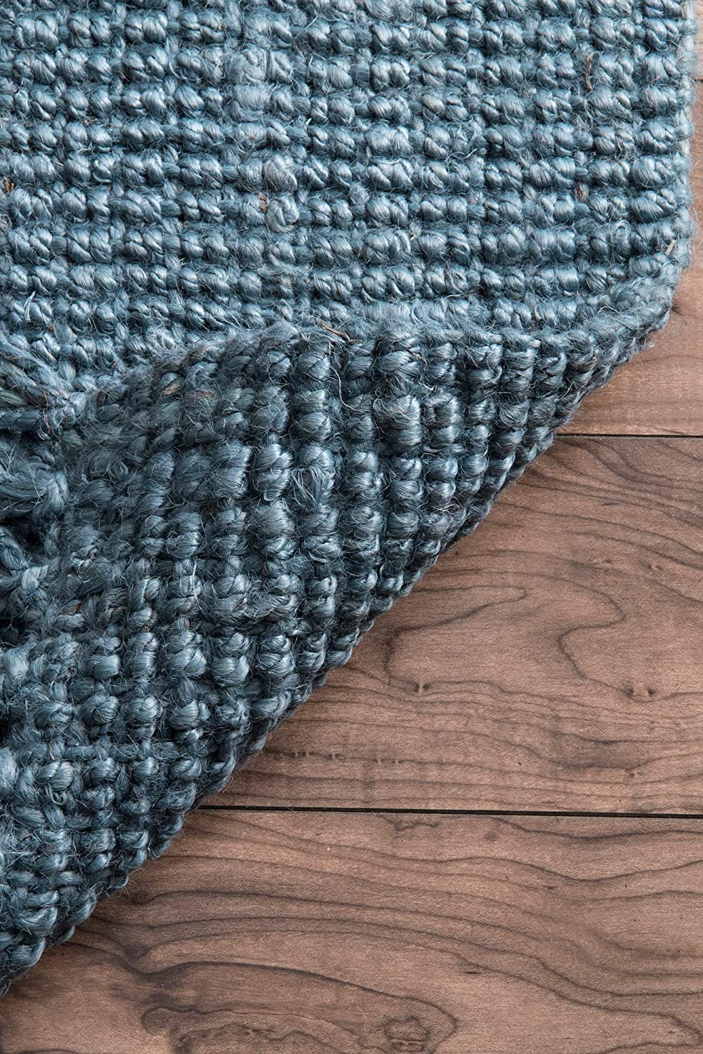 Chunky Loop Blue  Jute Rug - Multiple sizes available