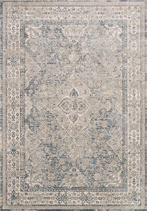 Loloi II Teagan Collection TEA-03 Denim / Pebble, Traditional 11'-6" x 15' Area Rug