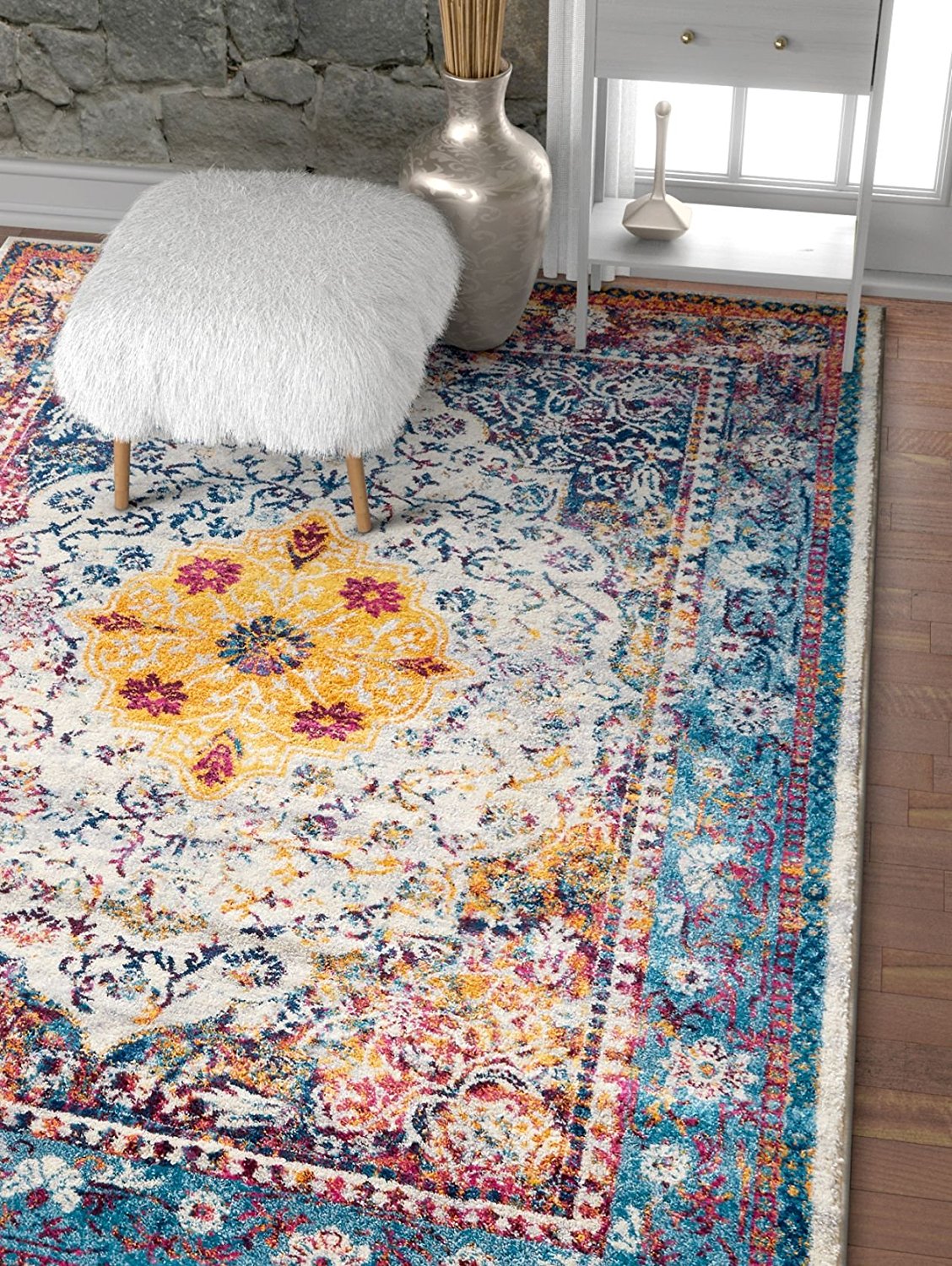 Multi-color Vintage Medallion Area Rugs