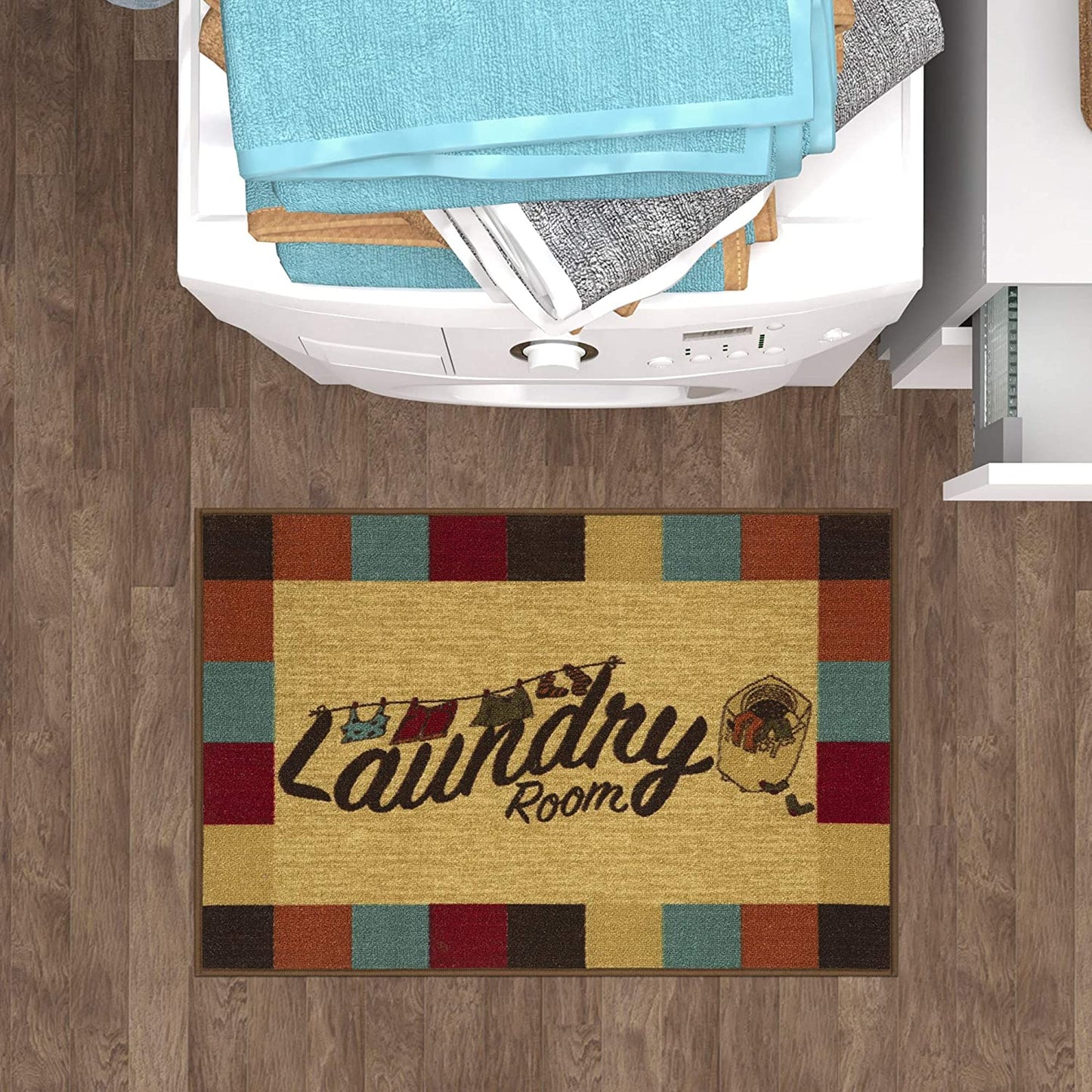 Laundry Mat Runner Rug, Multicolor