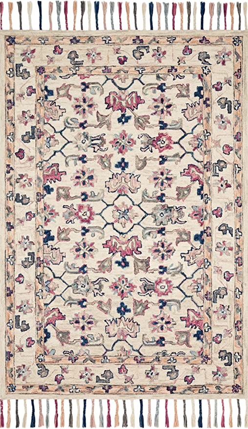 Loloi II Elka Collection ELK-03 Denim / Multi, Transitional 7'-9" x 9'-9" Area Rug