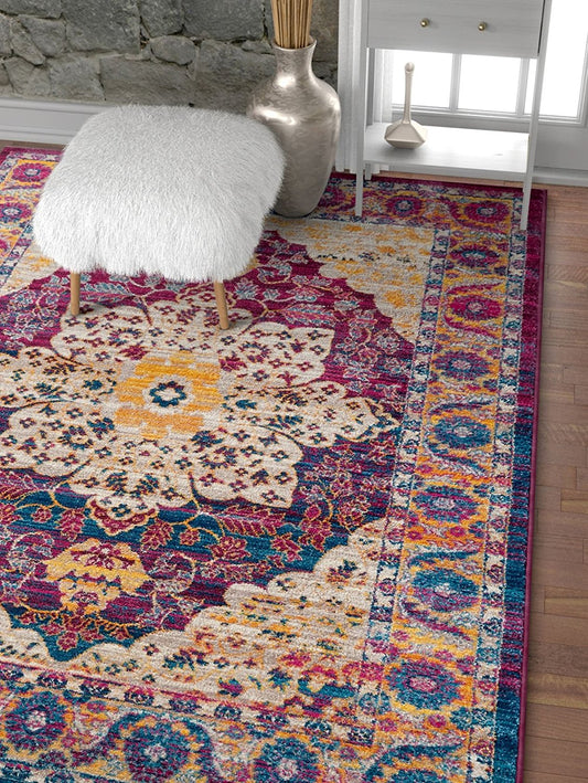 Vintage Medallion Lavender Area Rugs