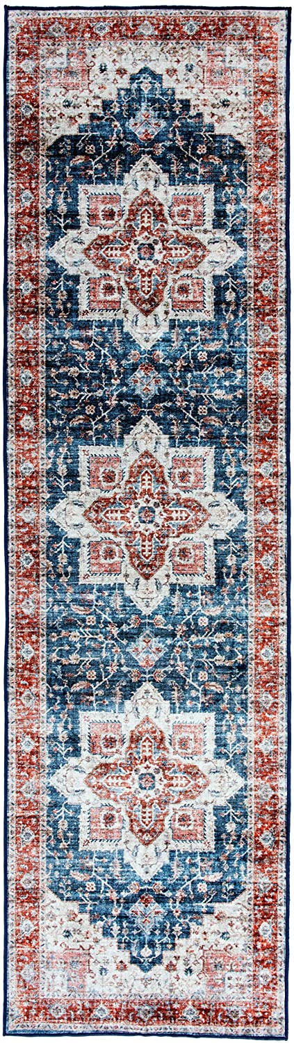 Bohemian Distressed Machine Washable Area Rug