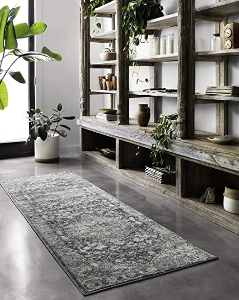 Loloi II Teagan Collection TEA-03 Denim / Pebble, Traditional 11'-6" x 15' Area Rug