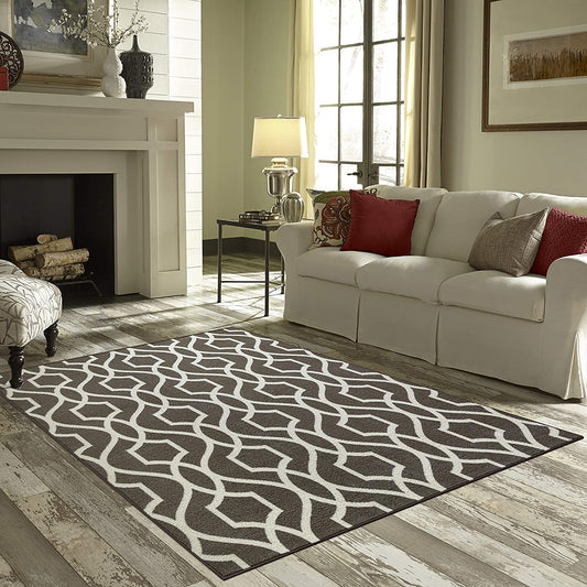 Maples Rugs  Non Slip Dove/Neutral Soft Area Rugs